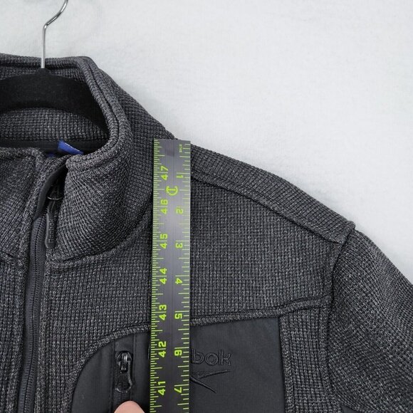 Reebok Jacket Mens Medium Gray Full Zip Outdoor Casual Classic Staple Basic - Picture 6 of 12